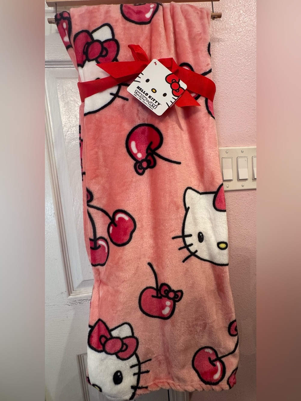 Hello Kitty Pink Cherry Blanket